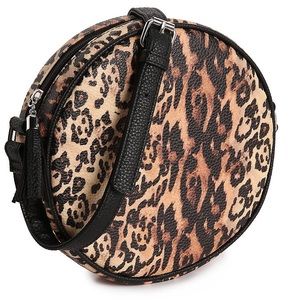 MIX NO.6 WOMEN LEOPARD PRINT CANTEEN CROSSBODY BAG